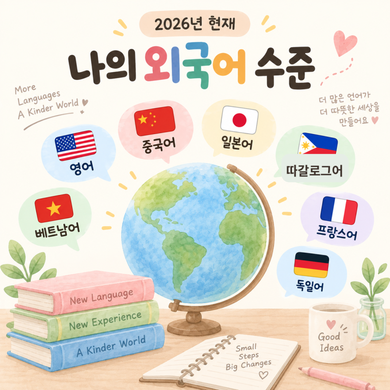 엄마의 외국어공부｜영어·중국어·일본어… 내가 배워본 7개 언어와 현재 수준 (2026년)