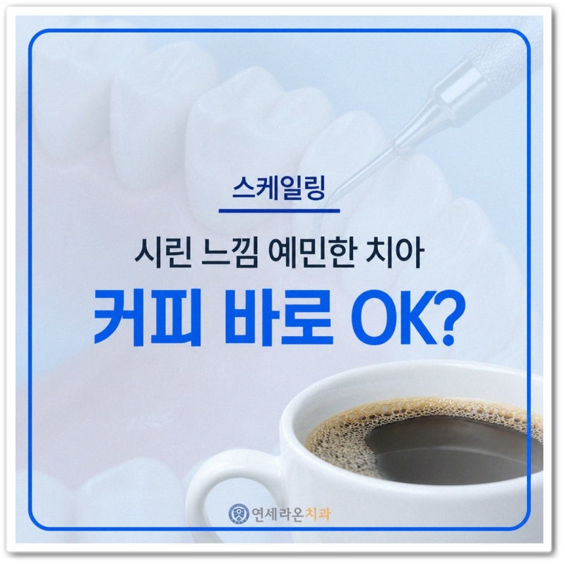 스케일링 후 커피, 바로 마셔도 될까요?