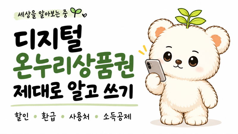 2026 디지털 온누리상품권 총정리｜7% 할인·추석 10% 특별판매·30% 환급·소득공제