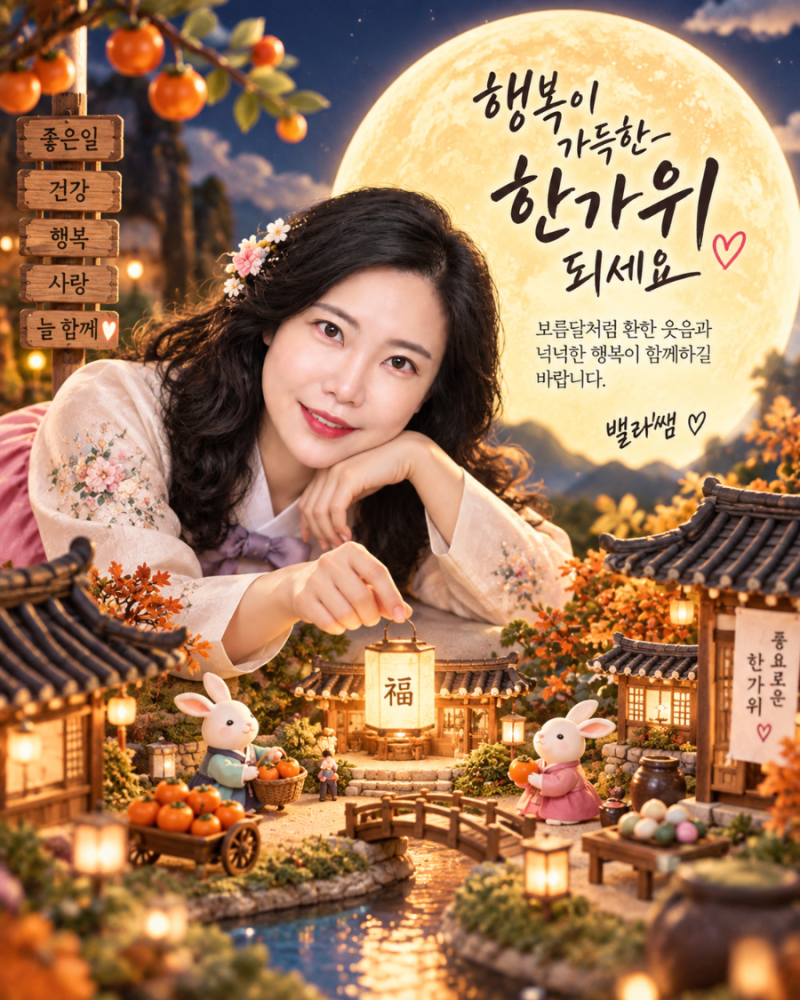 추석 인사카드 AI로 특별하게 만들기｜사진 한 장으로 한복부터 6가지 콘셉트까지
