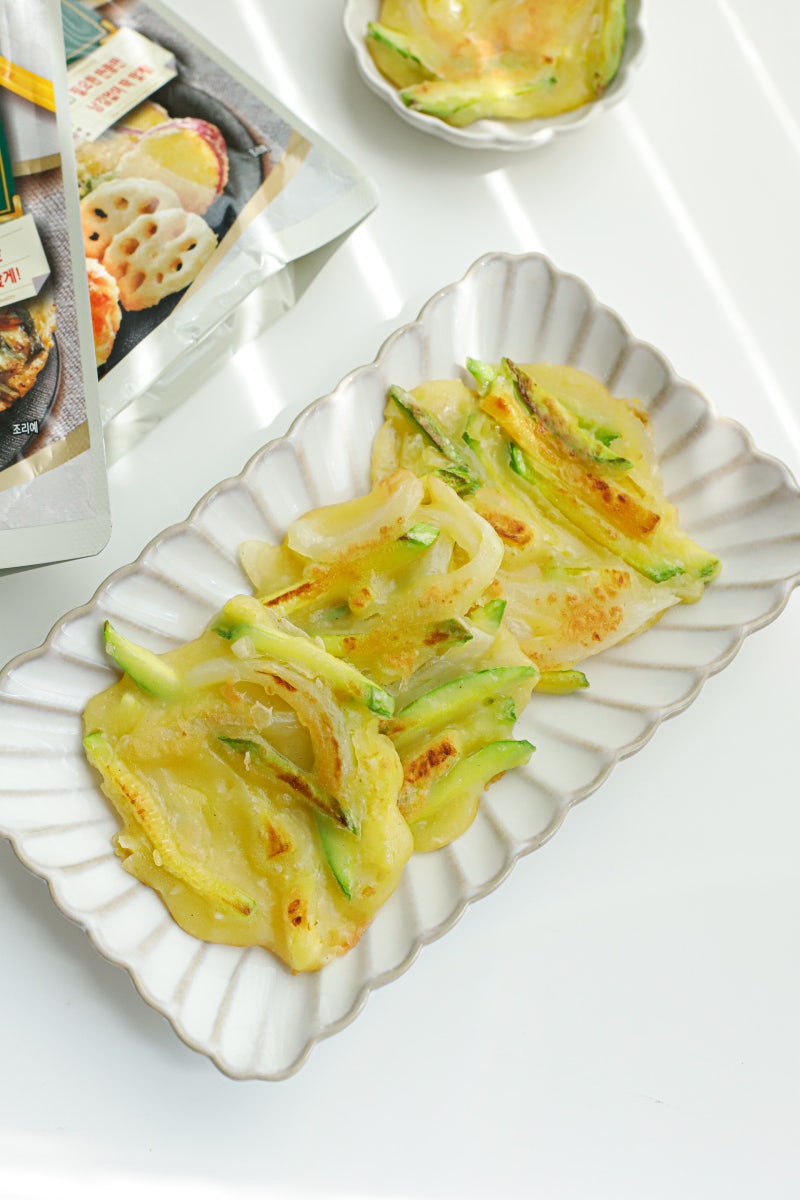 둥근호박요리, 둥근호박채전 만들기 오뚜기 부침가루로 맛있게!