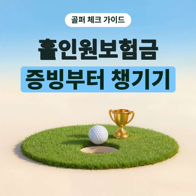 홀인원보험금 받을 수 있을까? 골프보험에서 확인할 보장 기준