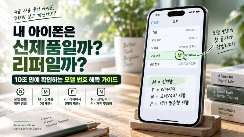 내 아이폰은 신제품일까? 리퍼일까? 10초 만에 확인하는 모델 번호 해독 가이드