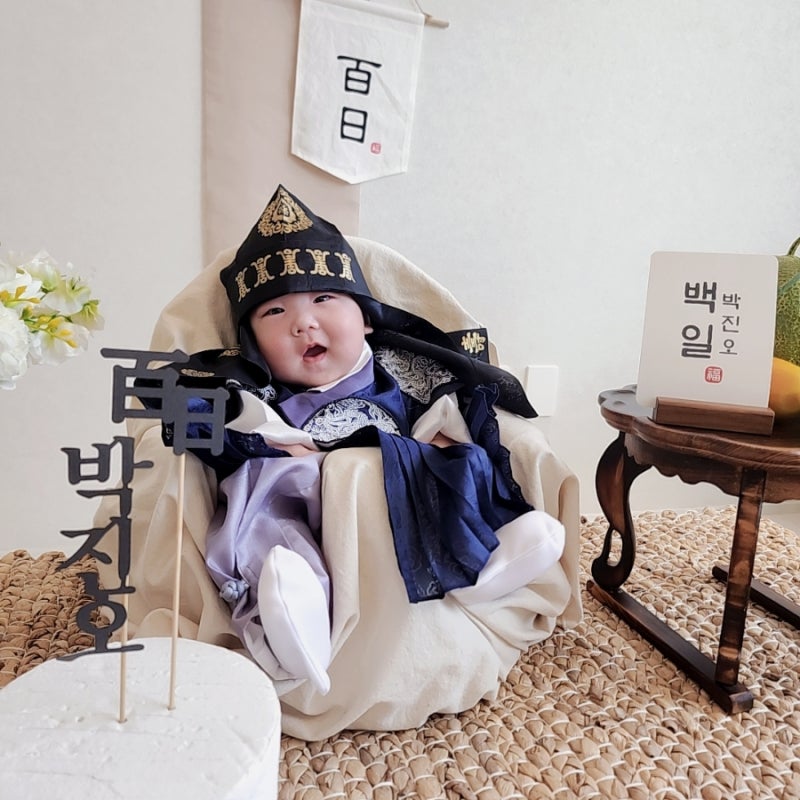 셀프 백일상 대여 추천 파티파파 고운 전통 100일 상 내돈내산 후기 (멍석샷 꿀팁)
