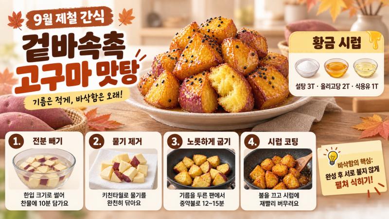 [9월 제철 간식] 겉바속촉 고구마 맛탕 만들기