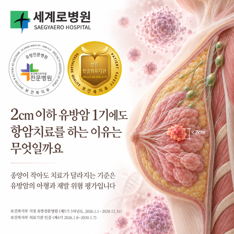 2cm 이하 유방암 1기에도 항암치료를 하는 이유는 무엇일까요
