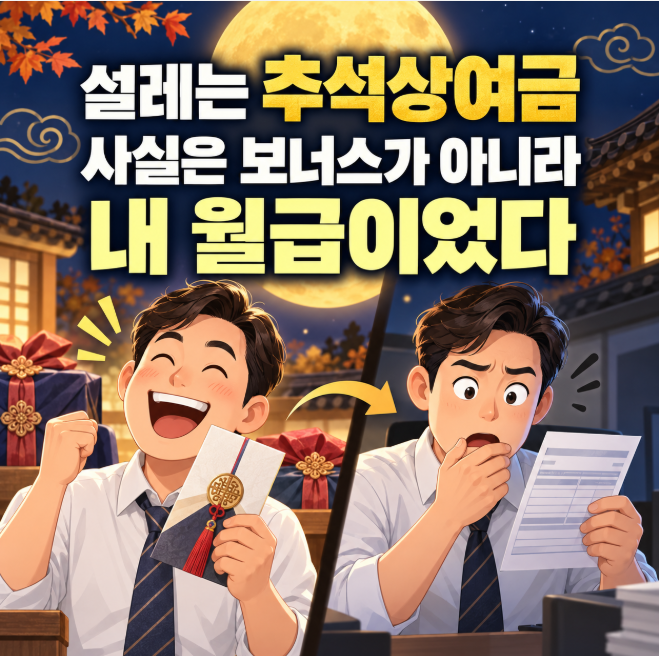 "설레는 추석상여금" 사실은 보너스가 아니라 내 월급이었다