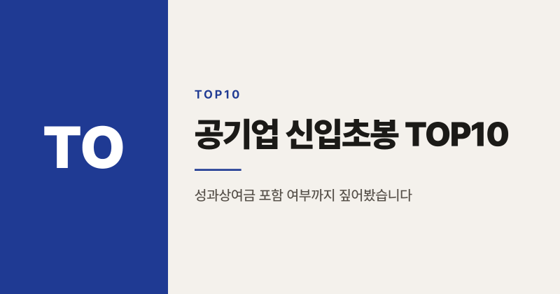 2026년 공기업 신입 초봉 순위 TOP10, IBK기업은행 5777만원의 진실