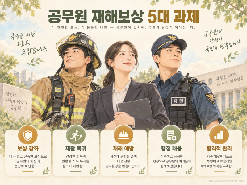 공무원 재해보상 제도 개편 요약 | 위험직무 순직 유족연금·사망조위금 인상 및 신청 방법