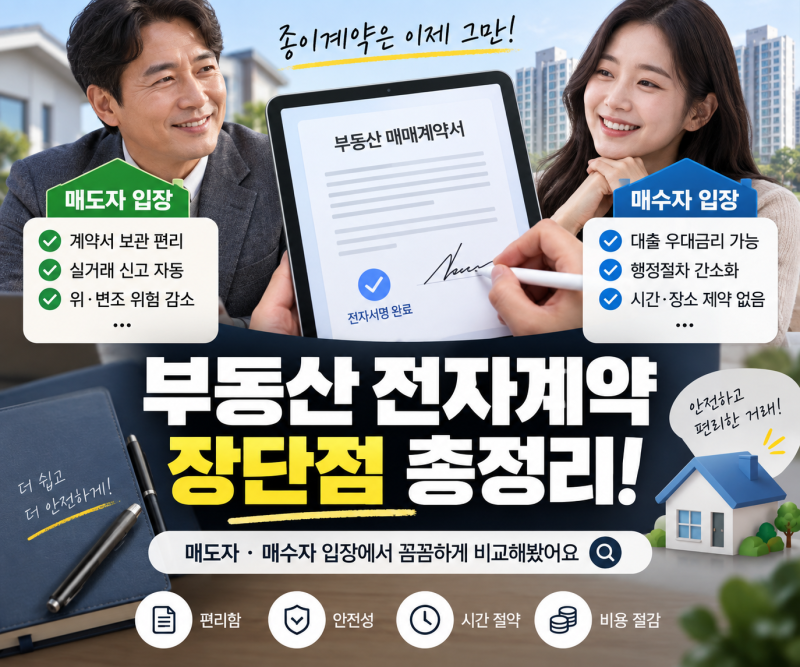 부동산 전자계약 해도 괜찮을까? 매도인·매수인 장단점과 주의사항