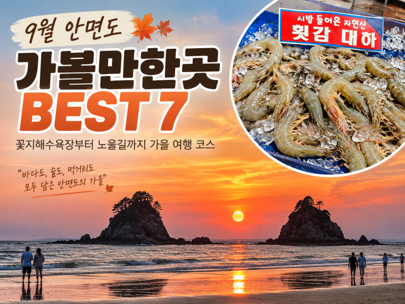 9월 안면도 가볼만한곳 BEST 7 꽃지해수욕장부터 노을길까지 가을 여행 코스