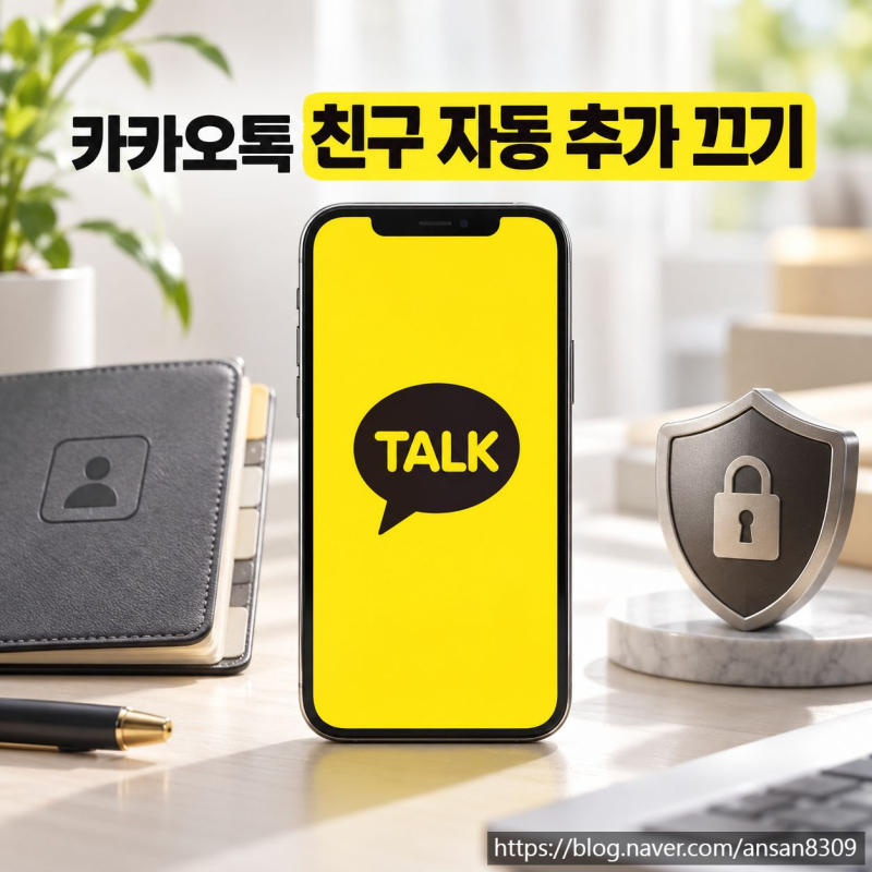 카카오톡 친구 자동 추가 끄기, 연락처 동기화 해제 방법