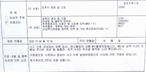 교통사고 추간판탈출증 보상 거절 대응