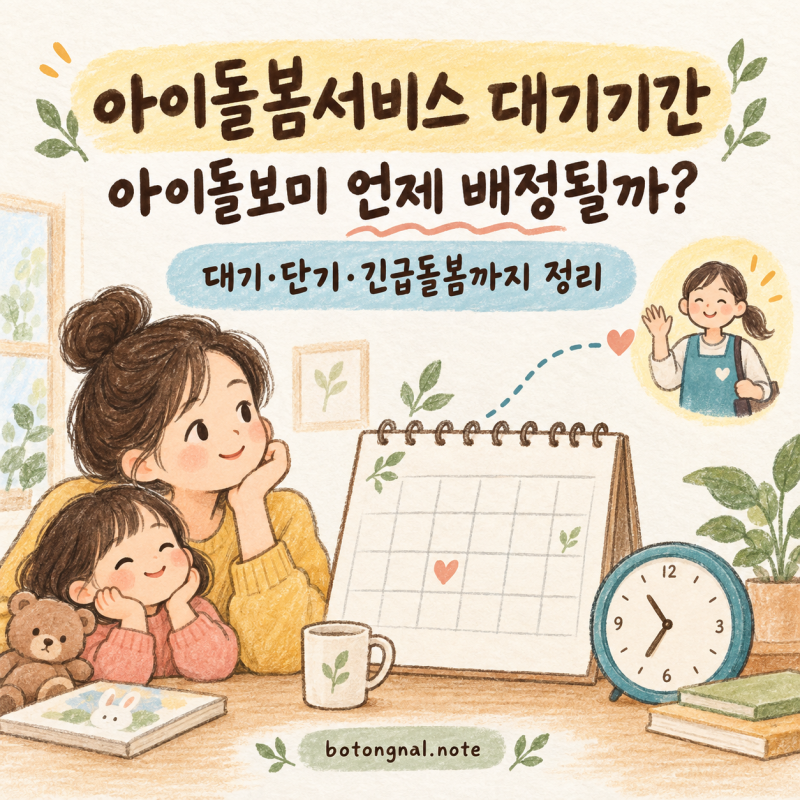 아이돌봄서비스 대기기간 얼마나 걸릴까? 아이돌보미 매칭 안 될 때 확인할 것
