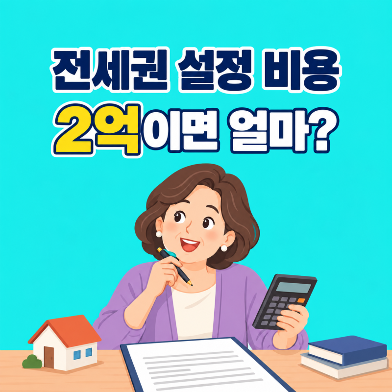 전세권 설정 비용, 2억이면 얼마 낼까 계산