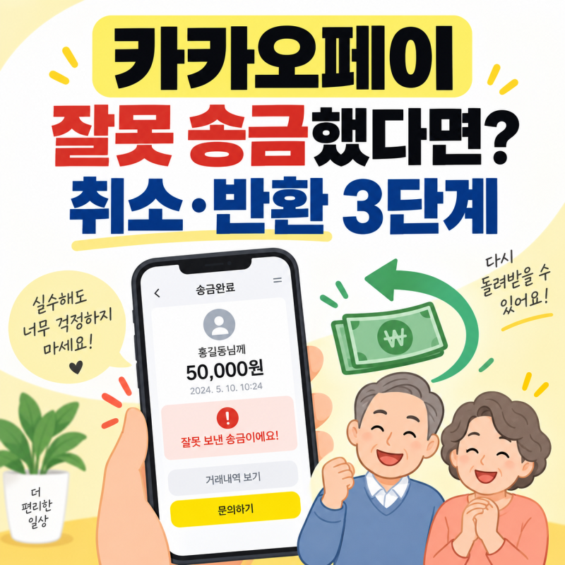 카카오페이 잘못 송금했을 때 3단계｜친구송금·계좌송금 취소와 반환 방법