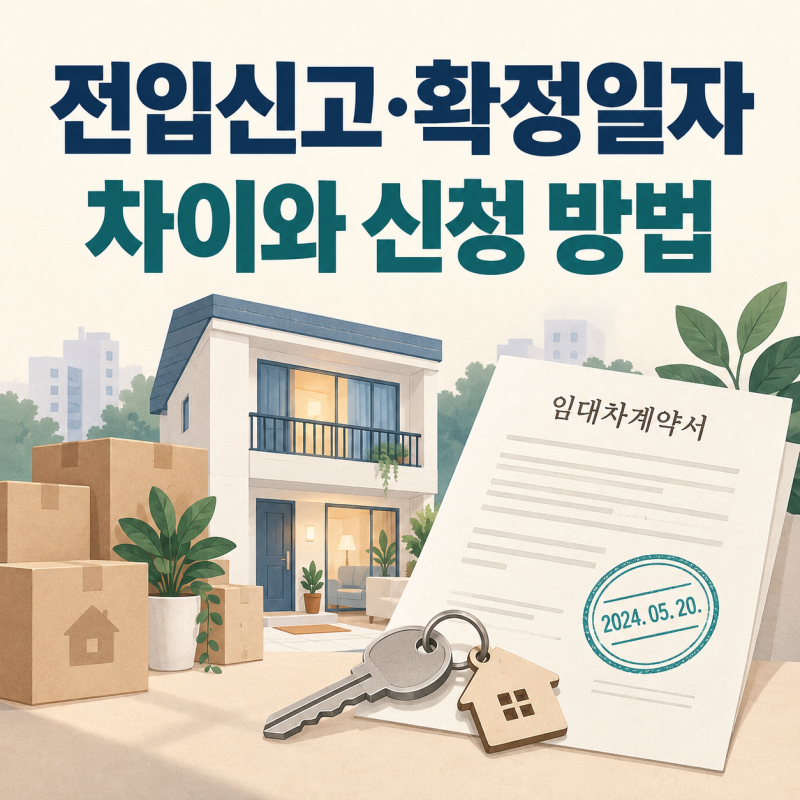 전입신고와 확정일자 차이, 신청 방법부터 보증금 보호 시점까지