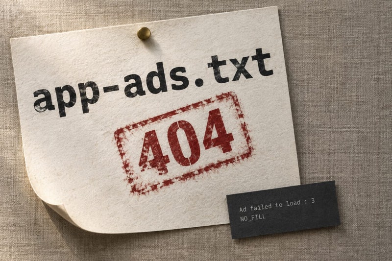 admob 광고 안나옴, 원인은 app-ads.txt 404 하나였다