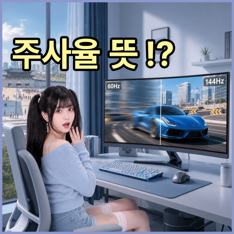 컴퓨터 모니터 주사율 뜻, 60Hz 144Hz 이렇게 쉬웠어!?