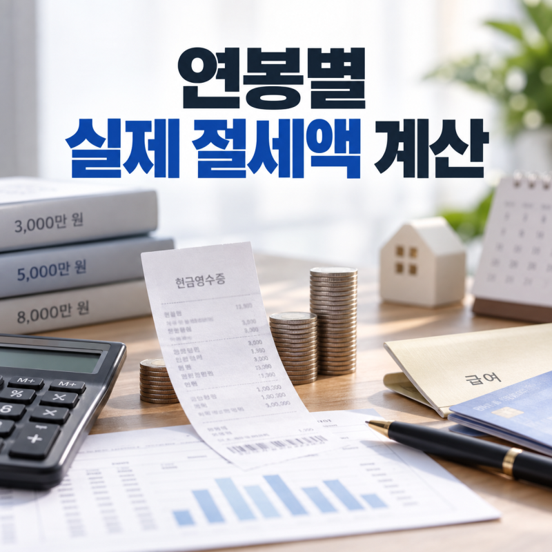 현금영수증 소득공제 얼마나 받을까? 연봉별 실제 절세액 계산