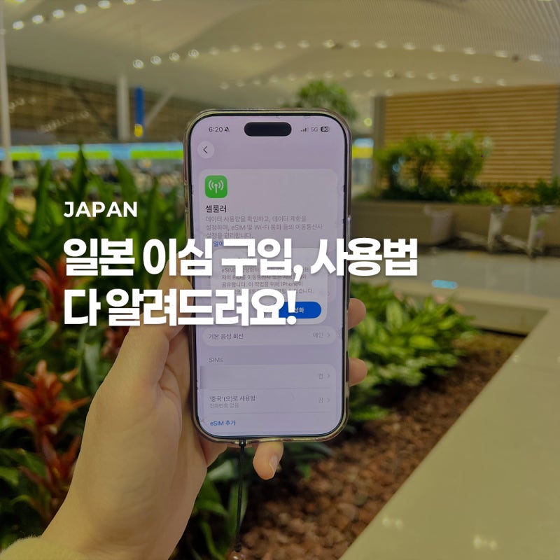 일본 이심 유심 추천 및 사용법 | 데이터 무제한 3일 8천원대