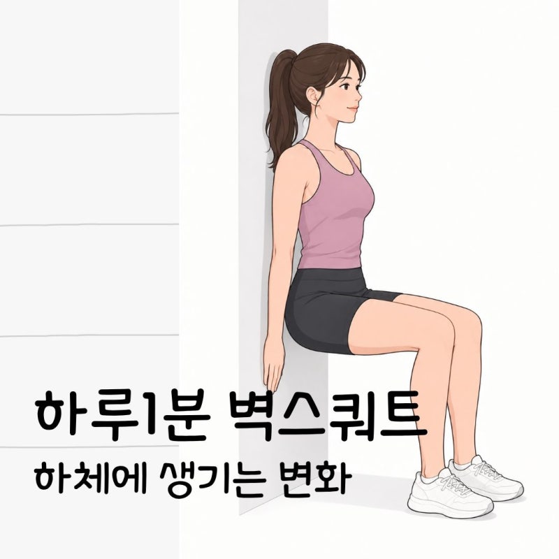 벽 스쿼트 효과, 하루 1분씩 하면 하체에 어떤 변화가 생길까