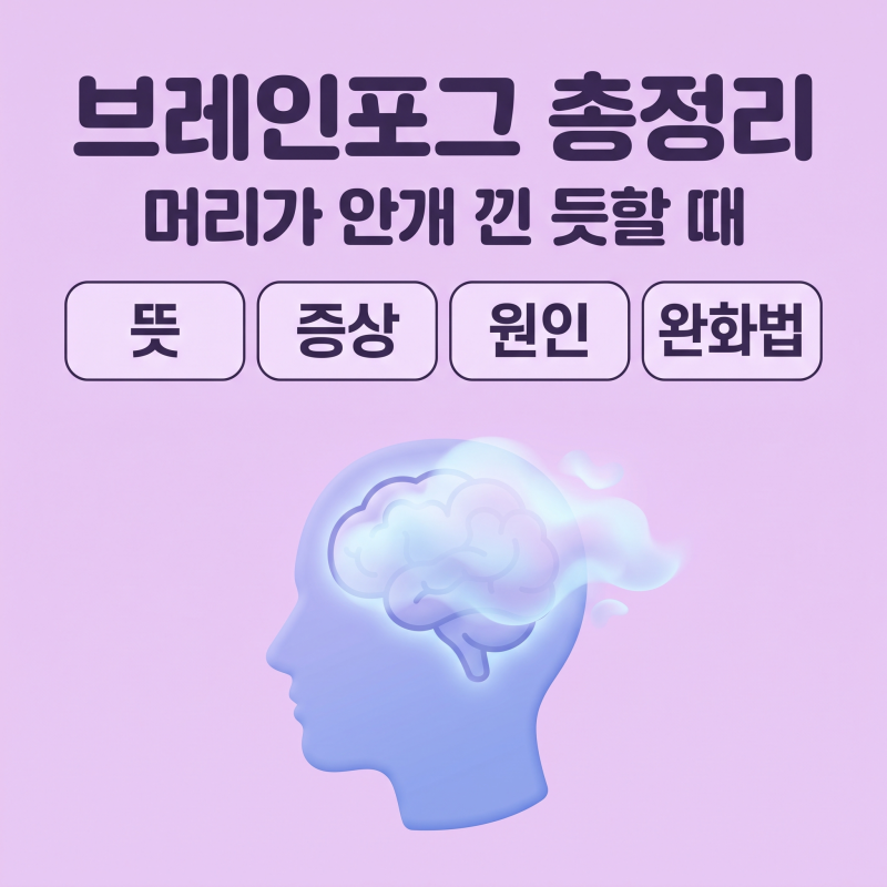 브레인포그 뜻과 증상 총정리: 머리에 안개 낀 듯 멍할 때 자가진단법