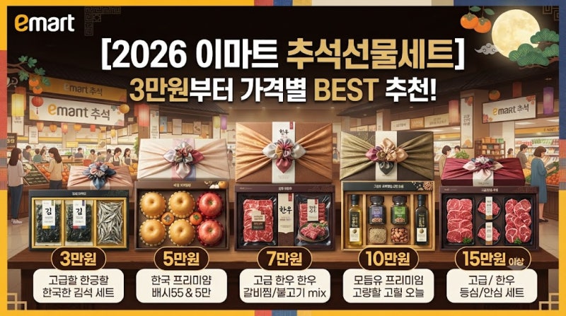 2026년 이마트 추석선물세트, 3만원부터 가격별 추천