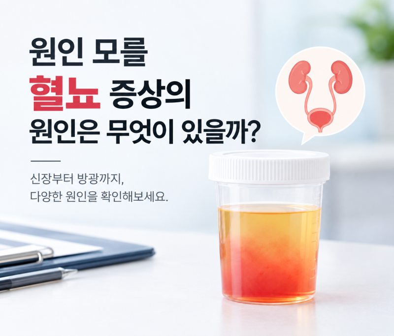 갑자기 나타난 혈뇨 증상으로 확인이 필요하다면 어떤 비뇨기과 검사가 있을까? 용산비뇨의....