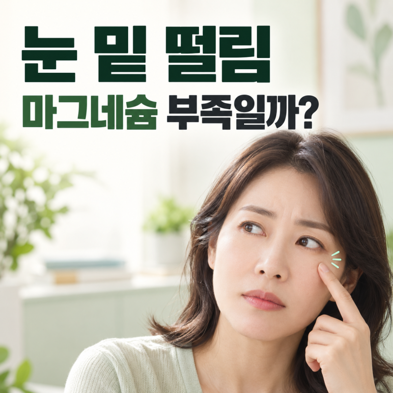 눈 밑 떨림 원인, 정말 마그네슘 부족일까? 병원 가야 할 때 총정리