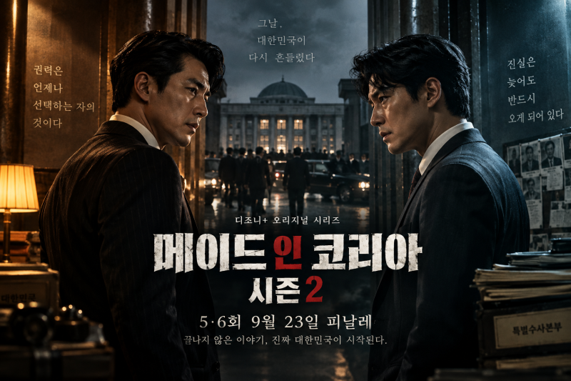 메이드 인 코리아 시즌2 5·6회 공개일 9월 23일｜현빈·정우성 9년 뒤 권력전쟁, 3·4회까지 핵....