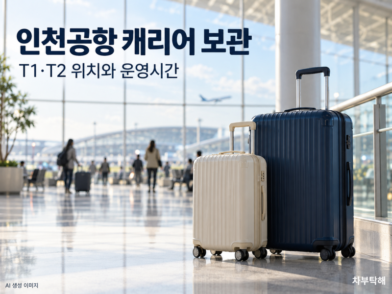 인천공항 캐리어 보관은 어디서 할까? T1·T2 위치와 운영시간