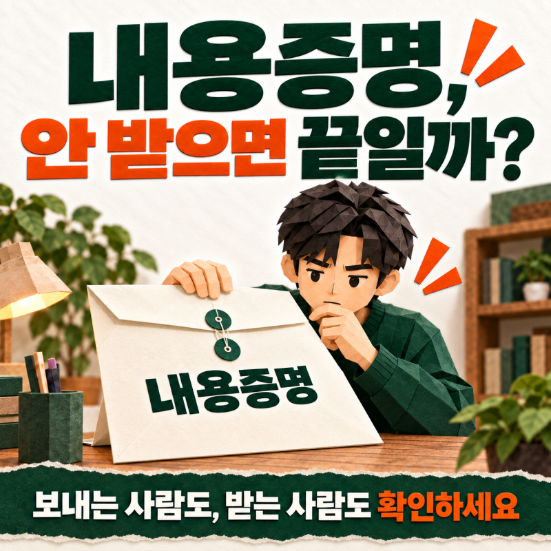 내용증명, 안 받으면 아무 일도 없는 걸까? 보내는 사람도 알아둘 사실