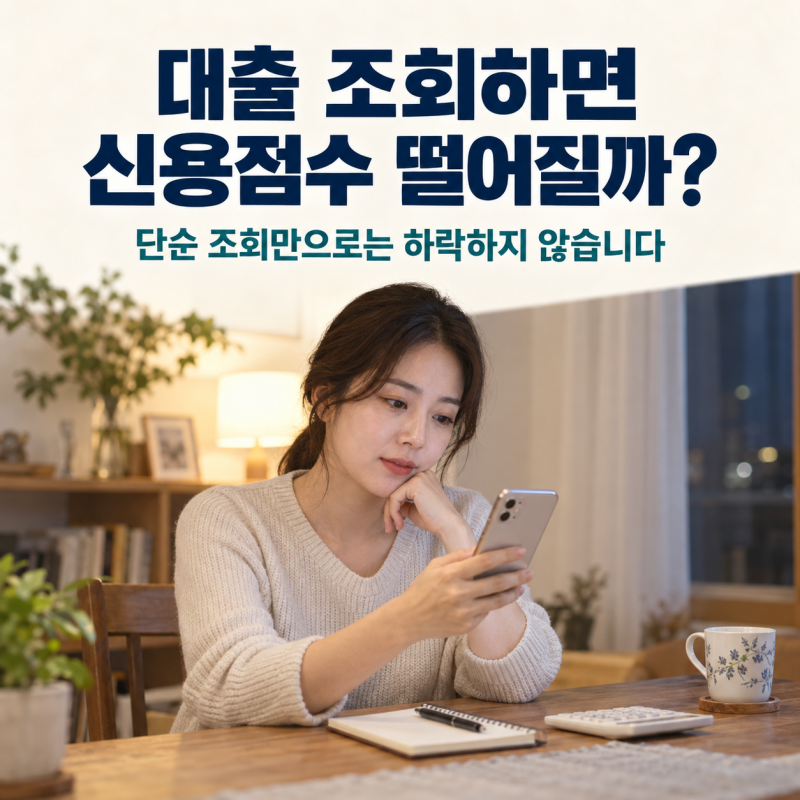 대출 조회하면 신용점수 떨어질까? 한도 확인 후 불안했다면
