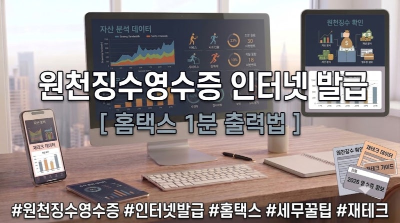 원천징수영수증 인터넷 발급 홈택스 1분 출력법