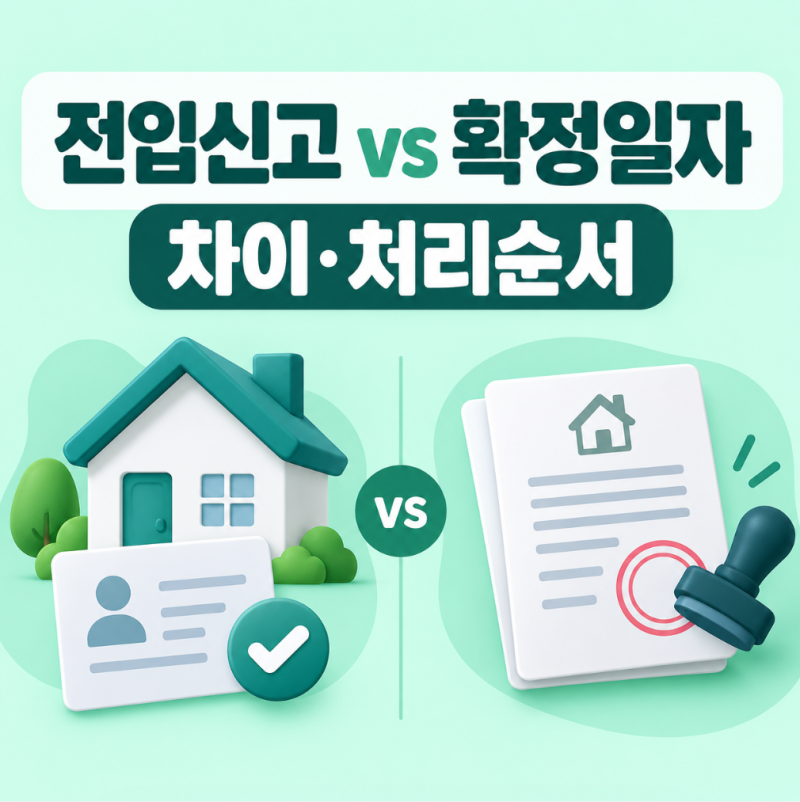 전입신고 확정일자 차이, 둘 다 해야 할까? 이사 후 처리 순서까지