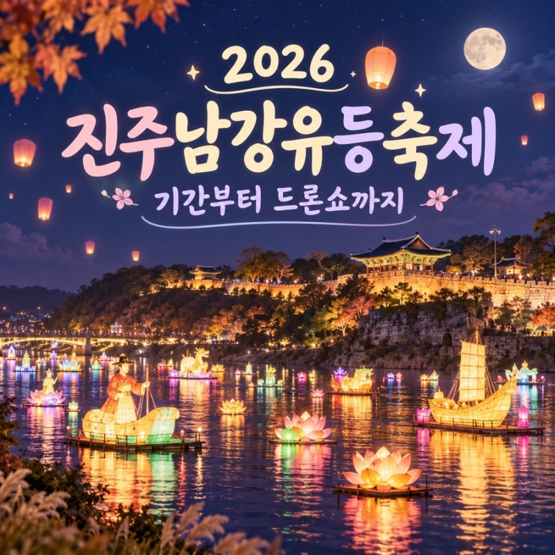 2026 진주남강유등축제 총정리 | 기간·점등시간·입장료·부교·주차·셔틀·드론쇼