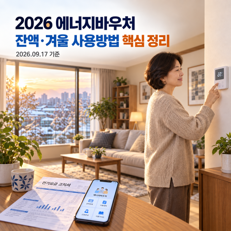 2026 에너지바우처 9월에 꼭 확인할 것, 잔액과 하절기 사용방법