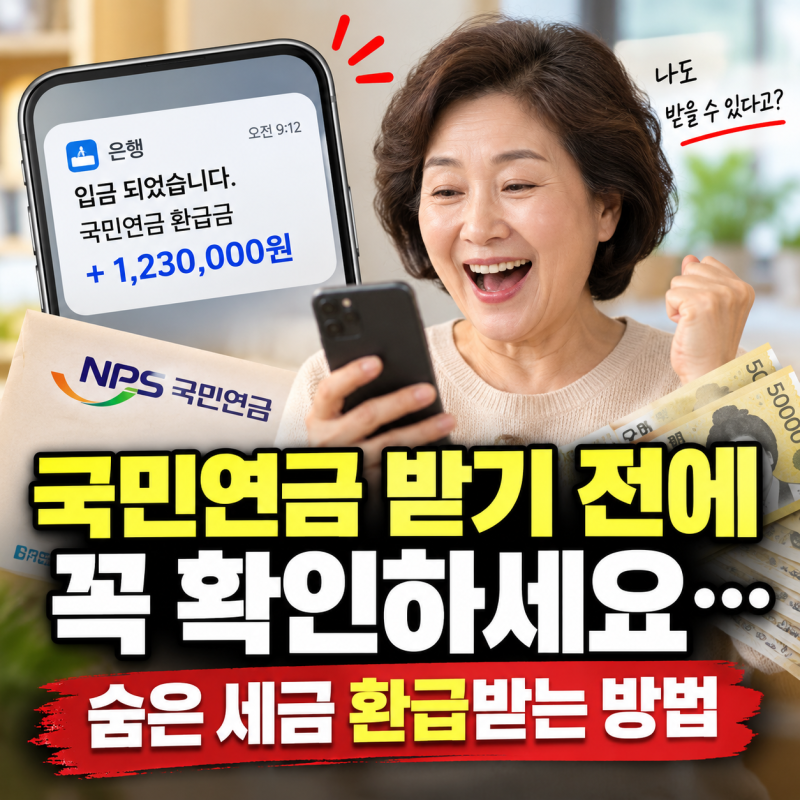 국민연금 받기 전에 꼭 확인하세요…숨은 세금 환급받는 방법