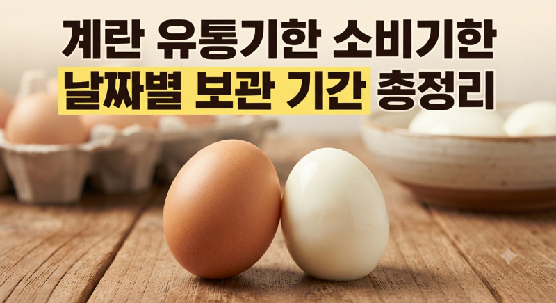 계란 유통기한과 소비기한 확인법 총정리 (날계란, 삶은계란,구운계란 보관 기간)