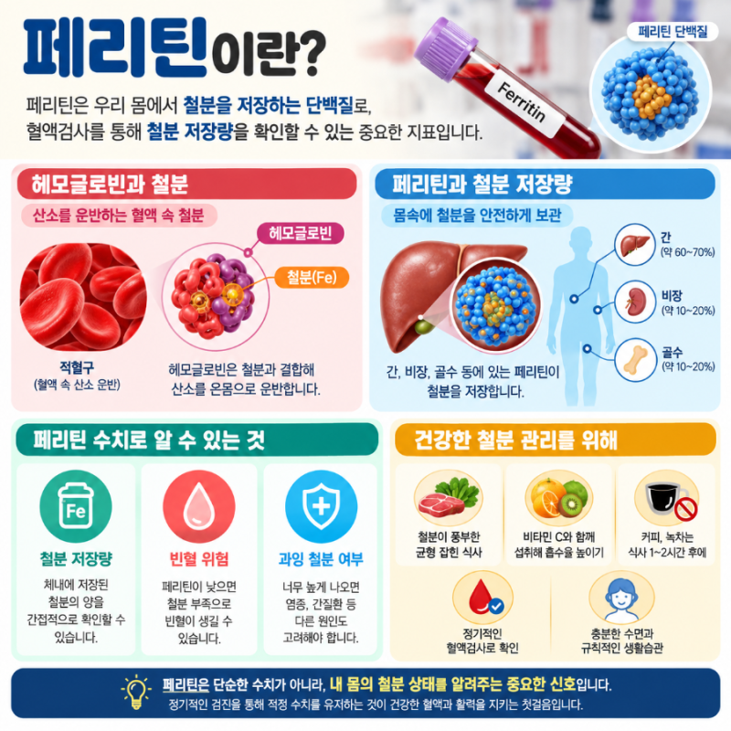 페리틴 수치 낮으면 나타나는 증상! 철분 저장량 검사 제대로 알아보기