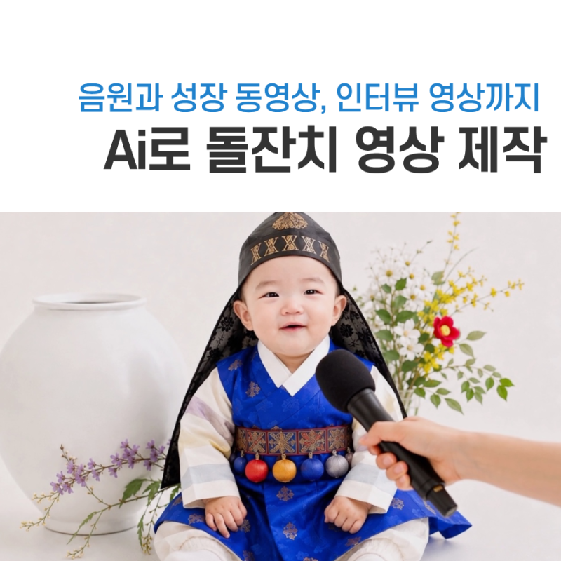 돌잔치 성장동영상 만들기, AI로 노래부터 아기 인터뷰 영상까지 직접 제작