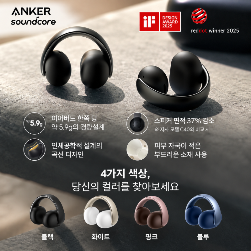 앤커 에어로클립｜러닝·출퇴근에 편한 오픈형 이어폰