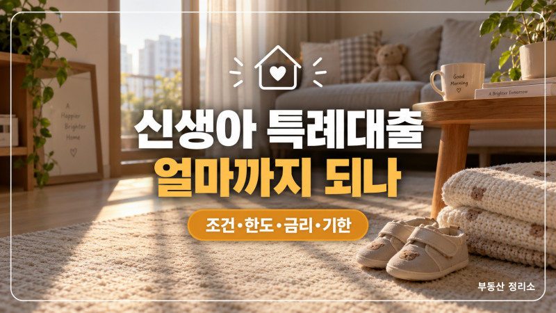 신생아 특례대출 조건과 한도 얼마까지 — 2026년 기준