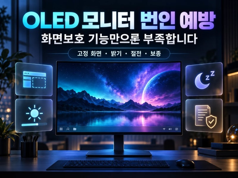 OLED 모니터 번인, 화면보호 기능만 켜면 끝일까?