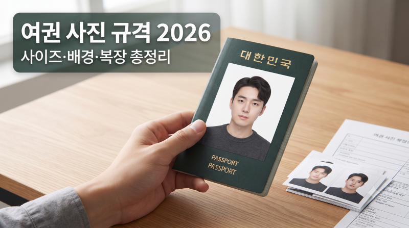 여권 사진 규격 2026, 이거 모르면 반려됩니다! (사이즈·배경·복장 총정리)