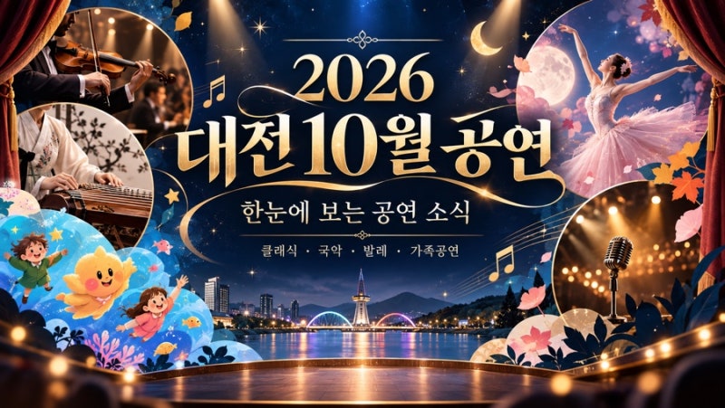 2026 대전 10월 공연 총정리｜콘서트·뮤지컬·클래식·국악 공연 일정