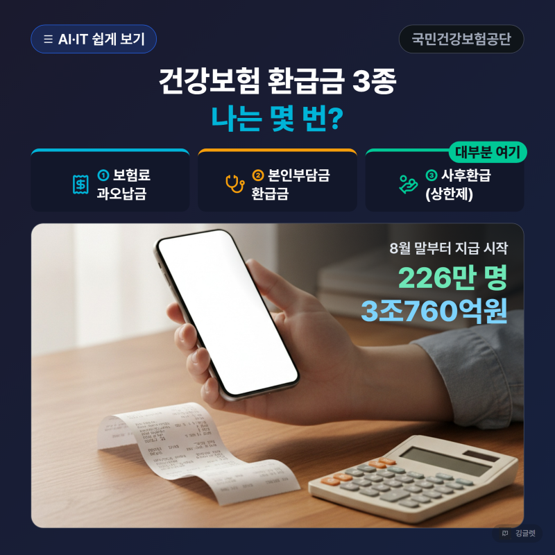 건강보험 환급금, 지금 받는 돈은 2025년 기준이에요
