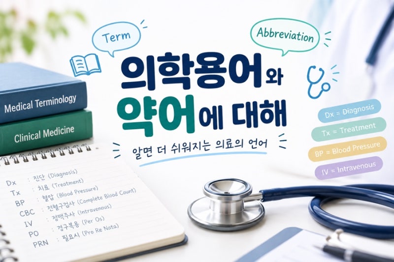 의학용어와 약어정리ㅣ이것만은 꼭 알자