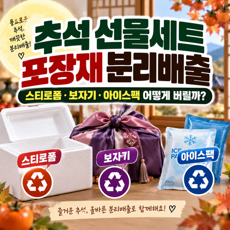 추석 선물세트 포장재 분리배출, 스티로폼·보자기·아이스팩 어떻게 버릴까